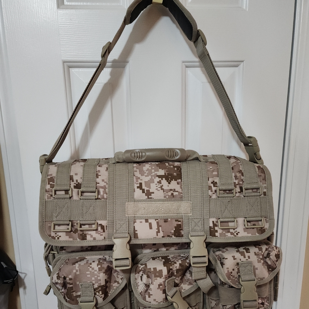 Code Alpha Desert Tan Digital Camo Laptop Messenger Bag
